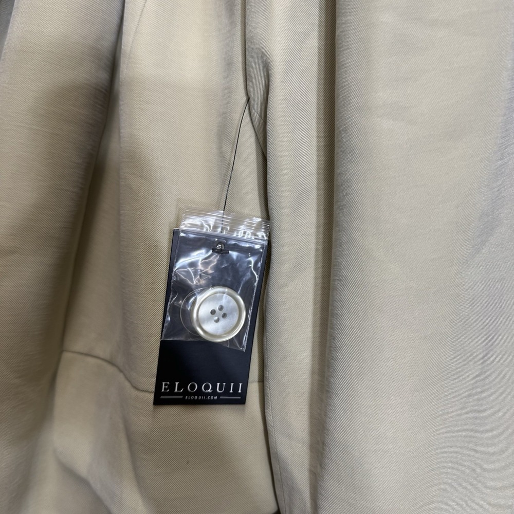 ELOQUII Women's Double Breasted Blazer Jacket Tan Plus Size 24‎ Career Business - Picture 5 of 8